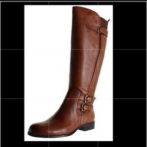 Naturalizer jenson cognac leather riding boots